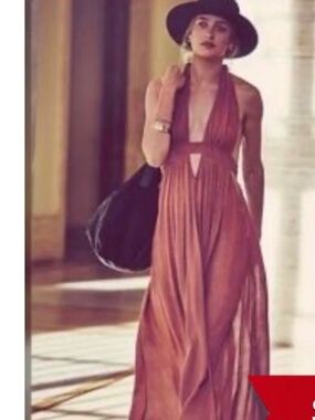 Free People | Dresses | Free People Meadows Edge Maxi Dress Tea Embroidered  New L M | Poshmark